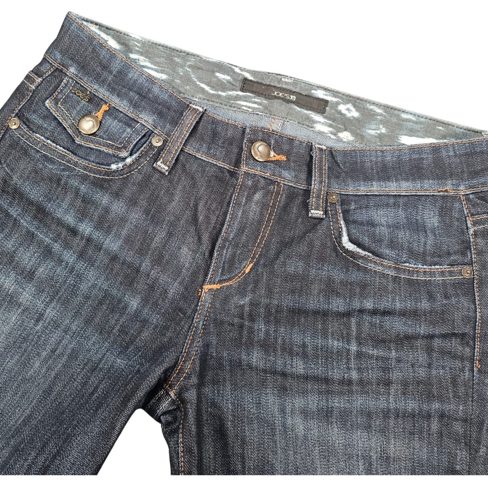 Joes Jeans Rocker‎ Flare Dark Wash Denim Jeans Womens Sz 26 Low Rise Flap Pocket
